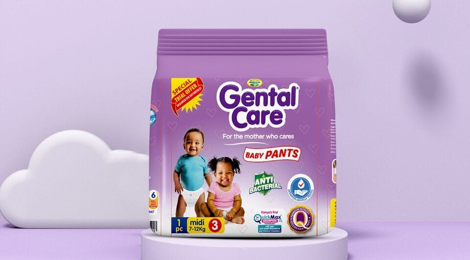 Gental Care baby pants diapers pack with antibacterial protection