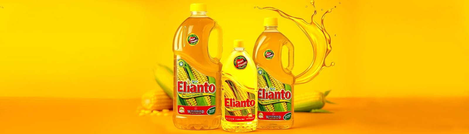 Elianto Pure Corn Cooking Oil Banner Image
