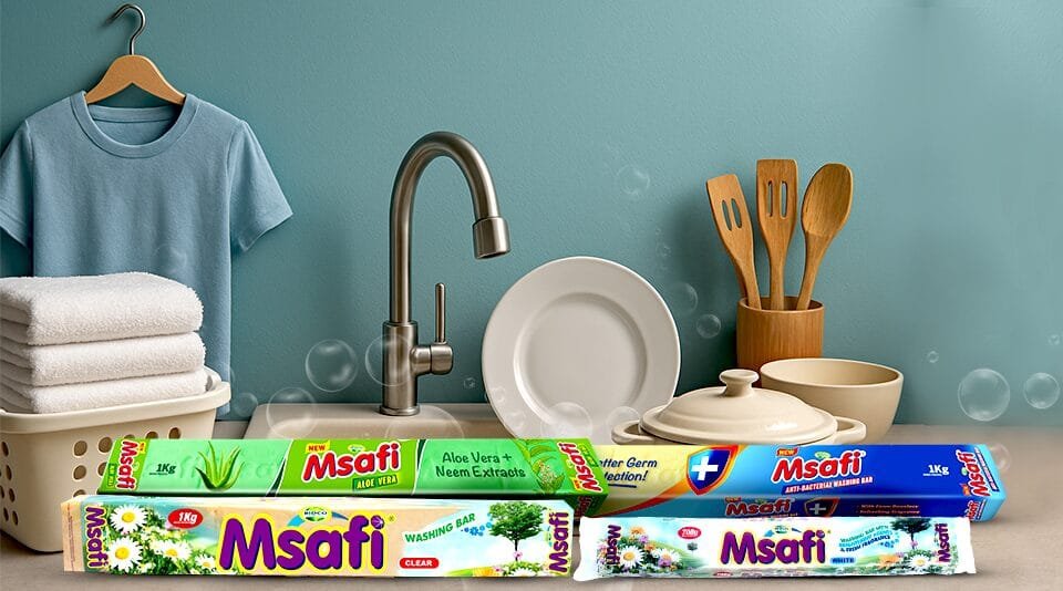 Msafi washing bar soaps with kitchen and laundry setup