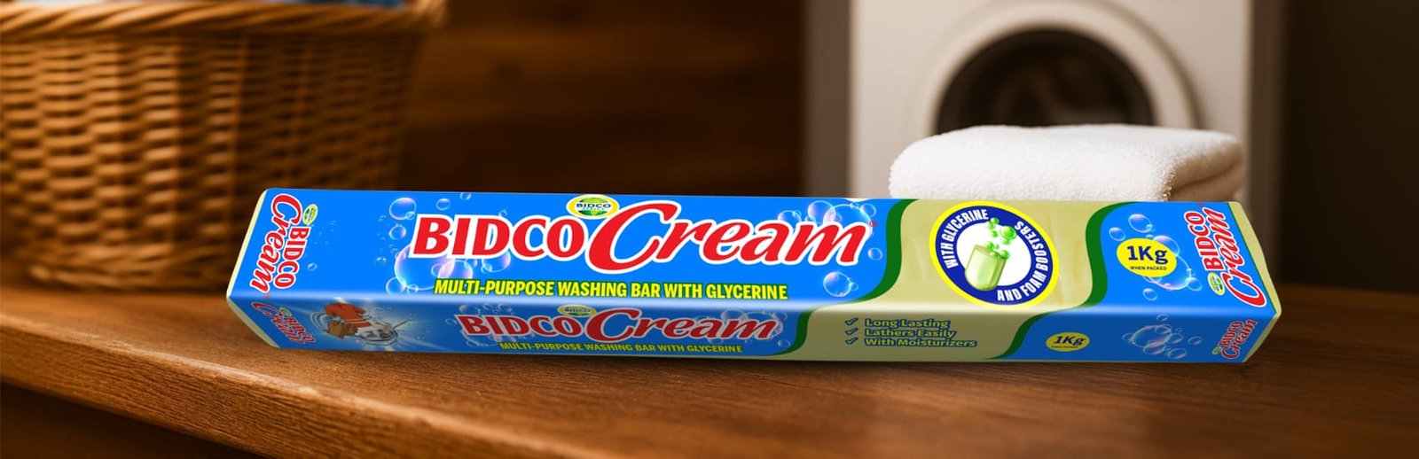Bidco Cream Laundry Bar Soap Banner Image