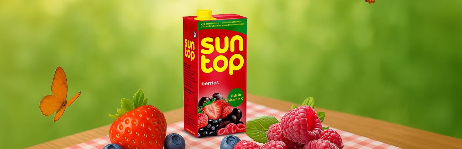Suntop Fruit Drink Banner Image